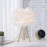 Modern Art Feather Table Lamp with Elegant Feather Shade & Tripod Base - 14.5