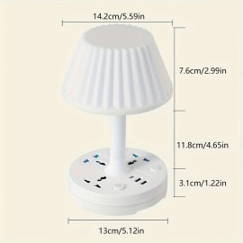 Multi Functional Night Light With Socket, Desk Lamp Socket, Bedroom Bedside Study Light LED Bed Desk Lamp, Book Light, Can Be Directly Used For Mobile Phone Charging, 3 Lights, Freely Adjustable
