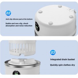 Mini Portable Washing Machine for Deep Cleaning Underwear and Sock with Blue Light, Wireless Charging & USB Power Mini Laundry Cup, Household and Outdoor Use
