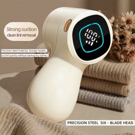 Rechargeable Fabric Shaver with Digital Display | Long-lasting Battery, USB Charging, Ideal for Home and Travel, Perfect Christmas Gift