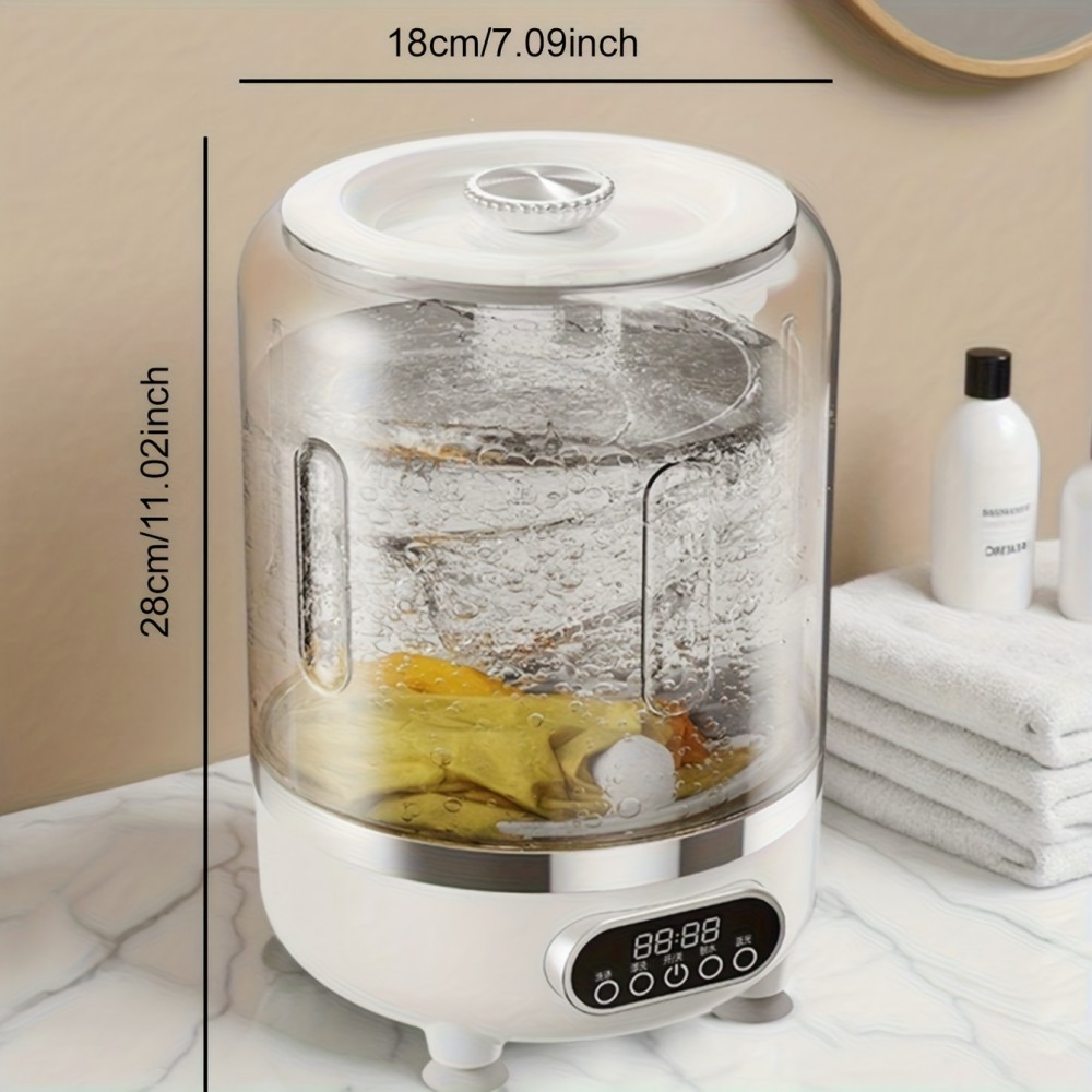 Compact Mini Washer, All-In-One Laundry Solution with Wash And Dry Features, Flexible Drainage System, Full Blue Light Coverage, Ideal for Travel And Dorm Use