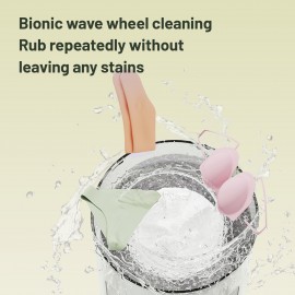 3-in-1 Portable Washing Machine with Spin Basket- Rechargeable Compact Washing Machine, 3 Modes(quick Wash//rotation), 3000mAh Battery and USB Power Supply, LED Display, Suitable for Bras, Underwear, Socks, Delicate Items-(white/purple)