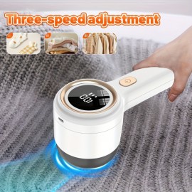 Electric Lint Remover USB Portable Fabric Shaver Multi-Functional Lint Trimmer, 3 Adjustable Gears, Clothes and Socks Lint Remover, Efficient Lint Removal Without Damaging Clothes, Handheld Lightweight and Easy to Use, Long-Lasting Battery for Home