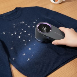 Electric Lint Remover, Lint Remover, and Fabric Trimmer—portable and Easy to Clean, Perfect for Home or Apartment Use. Includes Battery Indicator (an Excellent Christmas Gift)