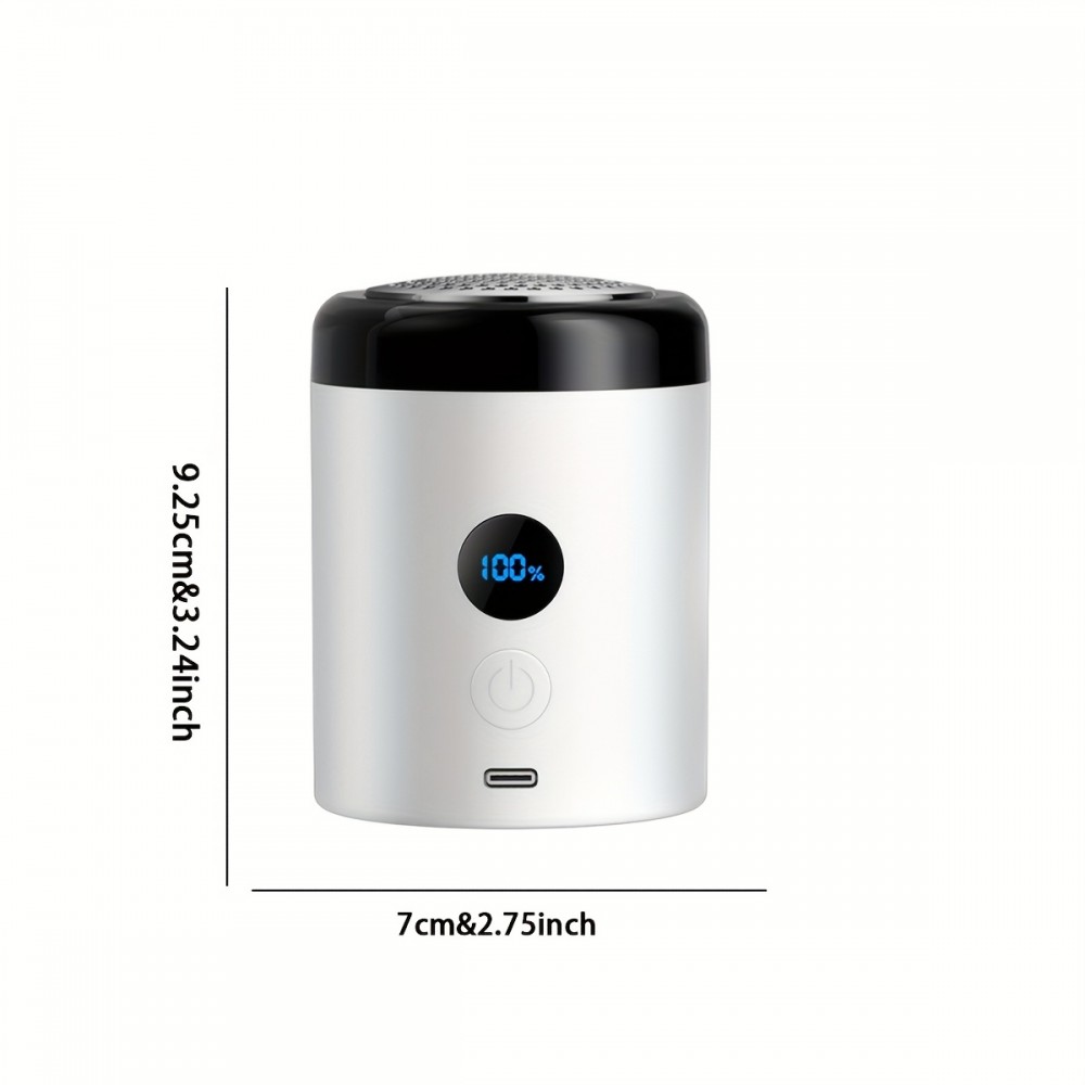 Portable Fabric Shaver Designed for Both Home And Car Use, an Essential Tool for Maintaining Clothing While Traveling, Featuring Effective Lint Removal And Smart Charging Capabilities.