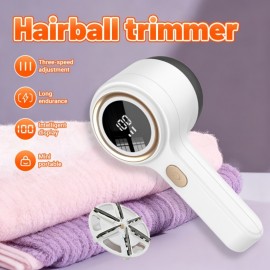 New Upgraded Portable Multi-Functional Ball Trimmer, USB-C Fast Charging, Electric Fabric Hair Remover with LED Smart Digital Display, Powerful Motor, Fleece Remover, Sofa Ball Trimmer, Cleaning Tool for Clothes, Bedding, Carpets