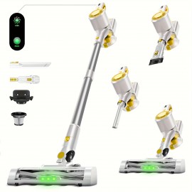 55-69 KPA Corded/Cordless Vacuum Cleaner with Upgraded Green LED, Anti-tangle Brush, Removable Battery, Multiple Suction Levels, Up to 45 Minutes Of Battery Life, Women's Car Accessories, Vacuum Cleaner for Carpets, Pet Hair, And Hardwood Floors