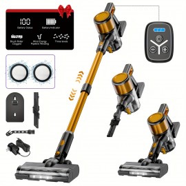 Cordless Vacuum Cleaner | Lightweight, 35Kpas Stick Vacuum with Rechargeable Battery, 45Mins Runtime, 8-in-1 Handheld for Hardfloor & Carpets, Pet Hair Removal, Aluminum Alloy Body, KIKETECH