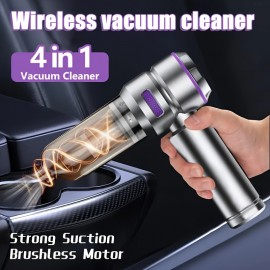 Cordless Handheld Vacuum Cleaner with Strong Suction, Compact Mini Blower, Multifunctional for Suction, Blowing, And Extraction, Effectively Cleans Dust, Hair, And Debris, Suitable for Cars, Homes, Offices, And Pet Cleaning