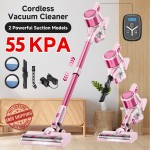 8-in-1 Lightweight Cordless Vacuum Cleaner | 55kPa Powerful Stick Vacuum, Home Essential Cleaning Gadgets for Hardwood, Carpet, Floor, Pet Hair, Wireless, ABS Body, Rechargeable Battery, 45-Minute Battery Life, Noise 50dB, KIKETECH