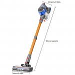 Cordless Stick Vacuum Cleaner - Rechargeable, 66Kpa Powerful Vacuums with Removable Battery Display, Max 45Mins Runtime, 8in 1 Handheld Vacuum for Hardfloor & Carpets Pet Hair