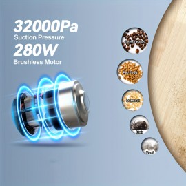 INSE Cordless Vacuum Cleaner with 2 Batteries, 90min Runtime & 32KPa Suction for Pet Hair, 3.3lbs for Home And Car Use | W/ HEPA Filter, 33.81oz Dust Bin, for Hardwood & Carpets