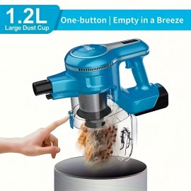 INSE Cordless Vacuum Cleaner with 2 Batteries, 90min Runtime & 32KPa Suction for Pet Hair, 3.3lbs for Home And Car Use | W/ HEPA Filter, 33.81oz Dust Bin, for Hardwood & Carpets