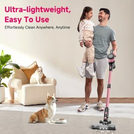 Cordless Vacuum Cleaners For Home - Lightweight, 35Kpa Stick Vacuum 8 In 1 Rechargeable Handheld Vacum, Up To 45Mins, Wall Mount With Anti-Tangle Brush For Carpet, Hard Floor