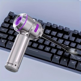 Portable cordless vacuum cleaner, high-power mini vacuum, 4-in-1 compressor blower pump handheld, suitable for cars, home, office, camping, computer keyboard and laptop cleaning, with an extra washable filter included