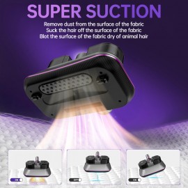 Dual Motor 2-in-1 Beat Suction Vacuum Cleaner | Handheld Cordless, LED Digital Display, 80, 000 Times/min Scan Beat, Double Noise Reduction, Suitable for Bedding, Sofas, Clothes, Pets, Cars, Carpets | HEPA Filter, Rechargeable Lithium Battery