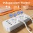 1pc Multi-Outlet Power Strip With Surge Protection And Switch - 4 AC Outlets With Switch, 3 USB-A Ports And 1 Type-C Port And 5 FT/10 FT Extension Cord - For Office, Study, Home, And School Use - With Overload Protection