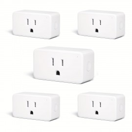 5/2 Smart Wifi Plug Packs (15A) - Includes Real-Time Energy Monitoring, Timer Options & Group Control, Remote Access Via APP, Compatible with Alexa, Google Home, Smartthings, And Home Assistant