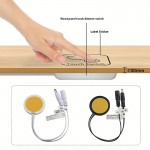DC5-24V 25mm Wooden Furniture Touch Sensor LED Dimming Switch | 5A Hidden Surface Switch for LED Light Strip Decoration, Suitable for Halloween, Christmas Party, Black, White