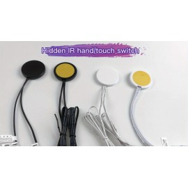 Ultra-Thin In-Ground Touch Sensor Switch DC5-24V 25W with Easy Installation - Hardwired/Powered via Cable for Wood, Acrylic, Stone & LED Lighting - Compatible with Home Systems, Dimmable Lighting Control, No Punching Required