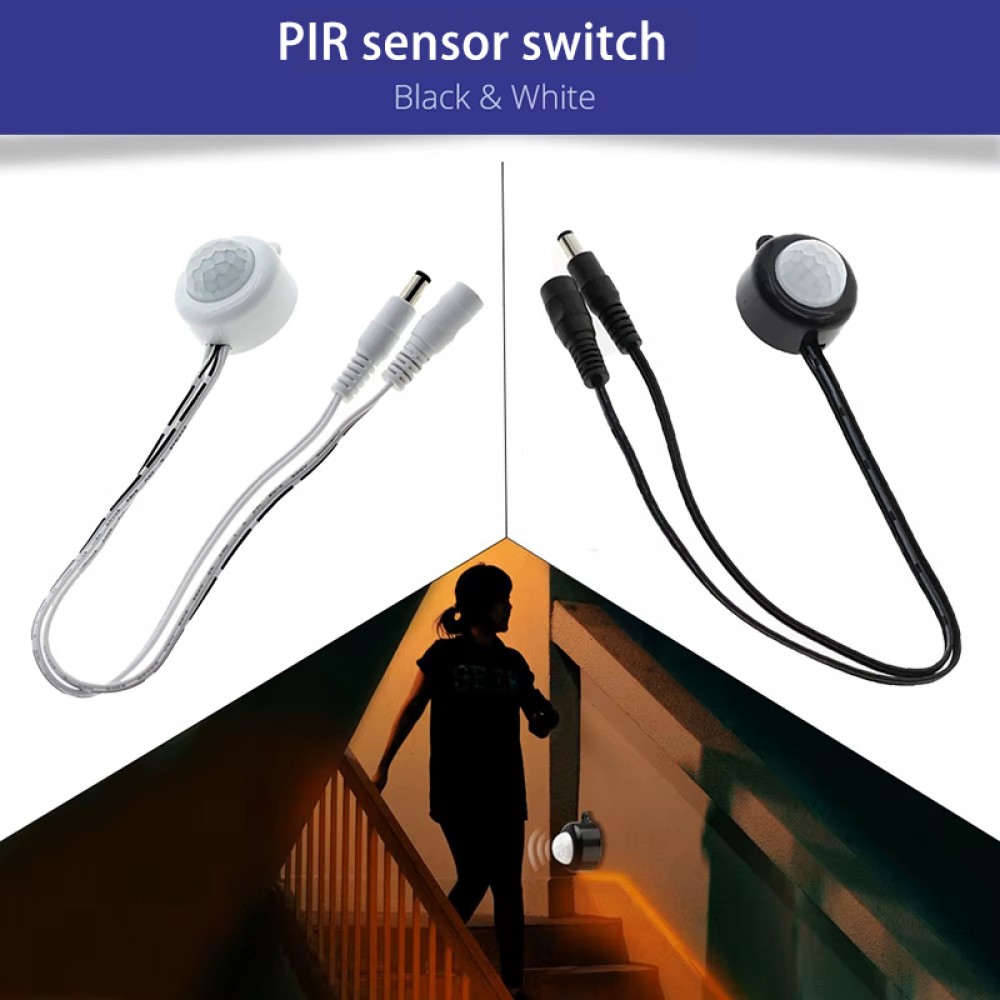 Highly Sensitive PIR Motion Detector Light Switch for DC5 - 24V, Designed for Automatic Infrared Detection, Suitable for Single Color RGB LED Strips