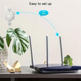 Smart Plug WiFi Outlet - Max 16A Wireless Smart Socket - Alexa Plug - Works with Alexa and Google Home - Device Sharing - No Hub Required - APP Remote/Voice Control