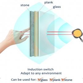 mart Touch Dimmer Switch with Sensor - DC5-24V/36V Low Voltage LED Light Controller, Easy Install Touch Panel for RGB/Cool White/Warm White LED Strips, Hardwired/Plug-and-Play Wiring, Compatible with Cabinets, Desks & Shelves
