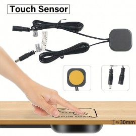 mart Touch Dimmer Switch with Sensor - DC5-24V/36V Low Voltage LED Light Controller, Easy Install Touch Panel for RGB/Cool White/Warm White LED Strips, Hardwired/Plug-and-Play Wiring, Compatible with Cabinets, Desks & Shelves