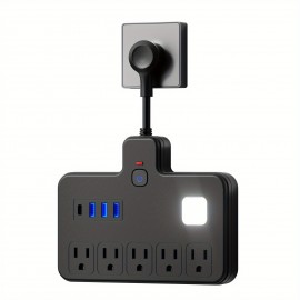mall Mini Porous Socket With 1C3 USB Control And Multifunctional 9-in-1 Universal Expansion Socket